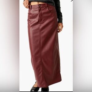 Vegan Maxi Skirt Free People